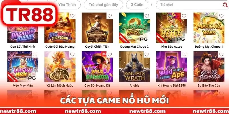 Các tựa Game nổ hũ mới
